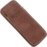 Lionsteel Vertical leather sheath with clip, marrón