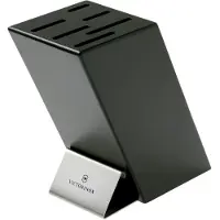 Victorinox Swiss Modern bloque de cuchillos, cuero negro, 7-7086-03