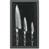 Yaxell Tsuchimon 36754, Juego de cuchillos de 3 piezas: cuchillo de chef, cuchillo universal y cuchillo pelador