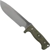 Lionsteel M7 CVG Satin, Green Canvas Micarta cuchillo fijo, Molletta design