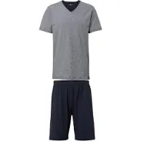 Tom Tailor Pijama corto azul noche / gris oscuro