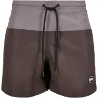 Urban Classics Bermudas marrón oscuro / gris / blanco