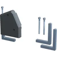 Bachmann Soporte angular para escritorios, compatible con grosores de tablero de hasta 50 mm