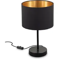 B.K. Licht Lámpara de noche - con interruptor, pantalla de tela, máximo 40W, casquillo E27, color