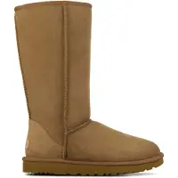 Ugg para mujer. 1016224 Botas de piel W Classic Tall II marrón (38), Plano, 1 a 3cm, Ninguno, Casual, outlet 2026.
