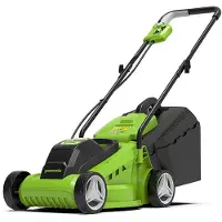 Greenworks 2516107, cortacésped con ruedas, 520 m², 33 cm, 2,5 cm, 7,5 cm, 260 m²