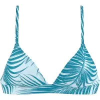 LASCANA Top de bikini deportivo azul claro / petróleo / blanco