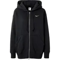 Nike Sudadera con cremallera 'Phoenix Fleece' negro / blanco
