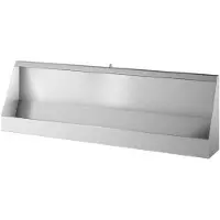 Delabie , conducto para urinario de pared, longitud 1800 mm, conexión superior, acero inoxidable 1.4301