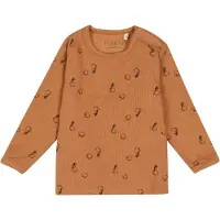 Fixoni Camiseta marrón claro / pino / borgoña