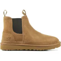 Ugg para hombre. 1121644 Botines de piel M Neumel Chelsea marrón (44), Plano, 1 a 3cm, Ninguno, Casual, outlet 2026.