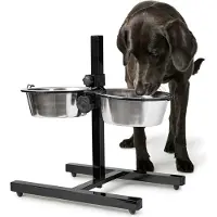 Hunter - Bar with 2 Stainless Steel Bowls - Basic - Accesorios para perros size 2 x 1,8 l - max. 40 cm, edelstahl
