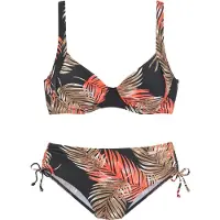 LASCANA Bikini marrón / naranja / negro / blanco
