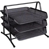 Aucune Bandeja sobremesa metalica 3 bandejas (350x278x275mm) negra