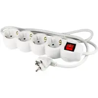 Ecosavers Regulador de voltaje con 4 enchufes y interruptor de seguridad