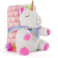 Perletti Unicorn Tiara Teddy Con Manta 22 Cm