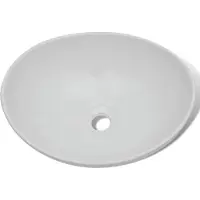 vidaXL Lavabo de cerámica, 40 x 33 cm, ovalado, blanco