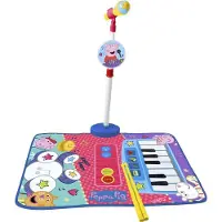 Reig Musicales Micrófono Peppa Pig Battery And Piano Carpet With Foot And Drumsticks