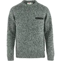 Fjällräven - Jerséis - Lada Round-Neck Sweater M Grey de Lana - Talla M - Gris