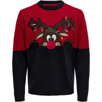 Only & Sons Jersey marrón / rojo oscuro / negro / blanco