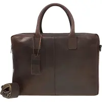 Burkely Vintage Maletín Piel natural 40 cm Compartimento para el portátil marrón