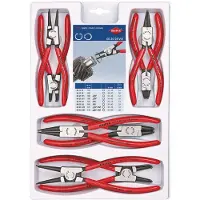 Knipex Juego de alicates para arandelas de seguridad, 8 piezas 00 20 04 V01