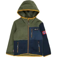 TROLLKIDS - Kid's Aurlandsfjord Jacket - Forro polar size 104, azul/oliva
