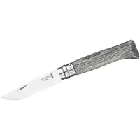 Opinel No. 08, 002389, Satin Stainless Steel, Grey Laminated Birch, navaja