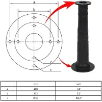 vidaXL Soporte para bomba de palanca, fabricado en hierro fundido, marca