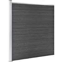 vidaXL , Juego de paneles para valla, material WPC, 1564 x 186 cm, color
