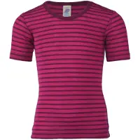 Engel - Kids' Undershirt S/S - Ropa interior merino size 140, morado/fucsia