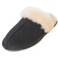 Minnetonka Zapatillas de casa crema / gris oscuro