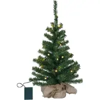 Star Trading Árbol LED Toppy pequeño en saco de yute