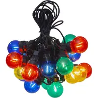 Star Trading , pequeño circo de luces, cadena decorativa, color negro, multicolor, crea ambiente, IP44, 20 bombillas LED