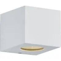 TRIO Reality Leuchten: Lámpara de pared LED para exteriores, modelo Córdoba, color blanco mate, con iluminación direccional hacia arriba y hacia abajo