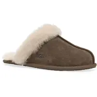 Ugg para mujer. 1106872 Zapatillas de Piel Scuffette II marrón (37), Plano, Serraje, Ninguno, Homewear, outlet 2026.