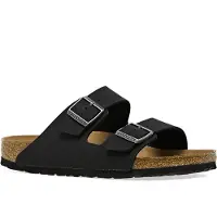 Birkenstock - Sandalias y chanclas - Arizona Vegan Birkibuc Regular Black - Talla 44 - Negro