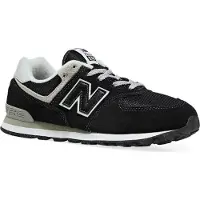 New Balance unisex para niños. GC574V1 Zapatillas 574 negro (23.5), Plano, Cordones, Casual, Deportivo, moda infantil, outlet 20