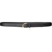 Ralph Lauren para mujer. 412802952004 Cinturón de piel grabada con abalorio negro (M), Casual, outlet 2026.