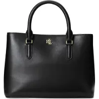 Ralph Lauren para mujer. 431876725004 Bolso de Piel Satchel Marcy negro (OSFA), Casual, Clásico, outlet 2026.