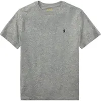 Ralph Lauren para niño. 323832904039 Camiseta de algodón con cuello redondo gris ((M) 8/9años= 140/149cm), Casual, Manga corta, moda in