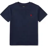Ralph Lauren para niño. 322832904037 Camiseta de punto jersey de algodón marino (5años= 117/123cm), Casual, Manga corta, moda infantil,