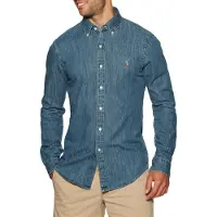 Ralph Lauren para hombre. 710548539001 Camisa 710548539001 denim azul (S), Casual, Algodón, Manga larga, outlet 2026.
