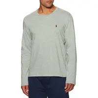 Ralph Lauren para hombre. 714844759003 Camiseta de dormir de punto de algodón gris (M), Homewear, Manga larga, outlet
