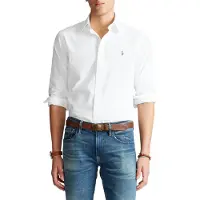 Ralph Lauren para hombre. 710792041001 Camisa Oxford Custom Fit blanco (S), Casual, Algodón, Manga larga, outlet 2026