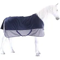 Equithème Tyrex 600D 300g - azul marino/gris, talla 130