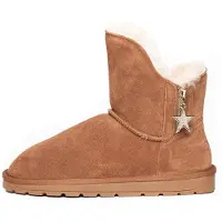 Gooce Botines 'Penny' crema / marrón