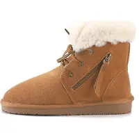 Gooce Botas de nieve 'Agarita' marrón / blanco natural