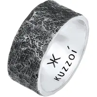 KUZZOI Anillo negro / plata