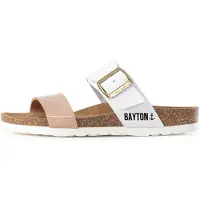 Bayton Zapatos abiertos 'Valence' piel / marrón / blanco